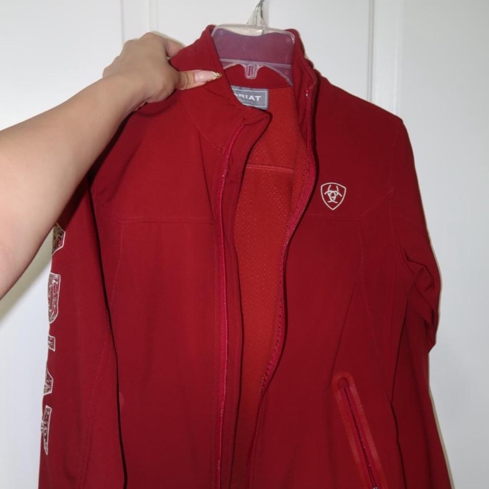 Ariat Red Ski Jacket High Collar Performance Fabric